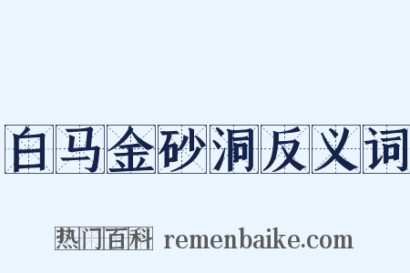白马金砂洞反义词是什么意思的图片